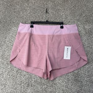 Athleta Run With It Textured 3.5” Shorts Womens 2X Lightweight Mid-rise Pink New